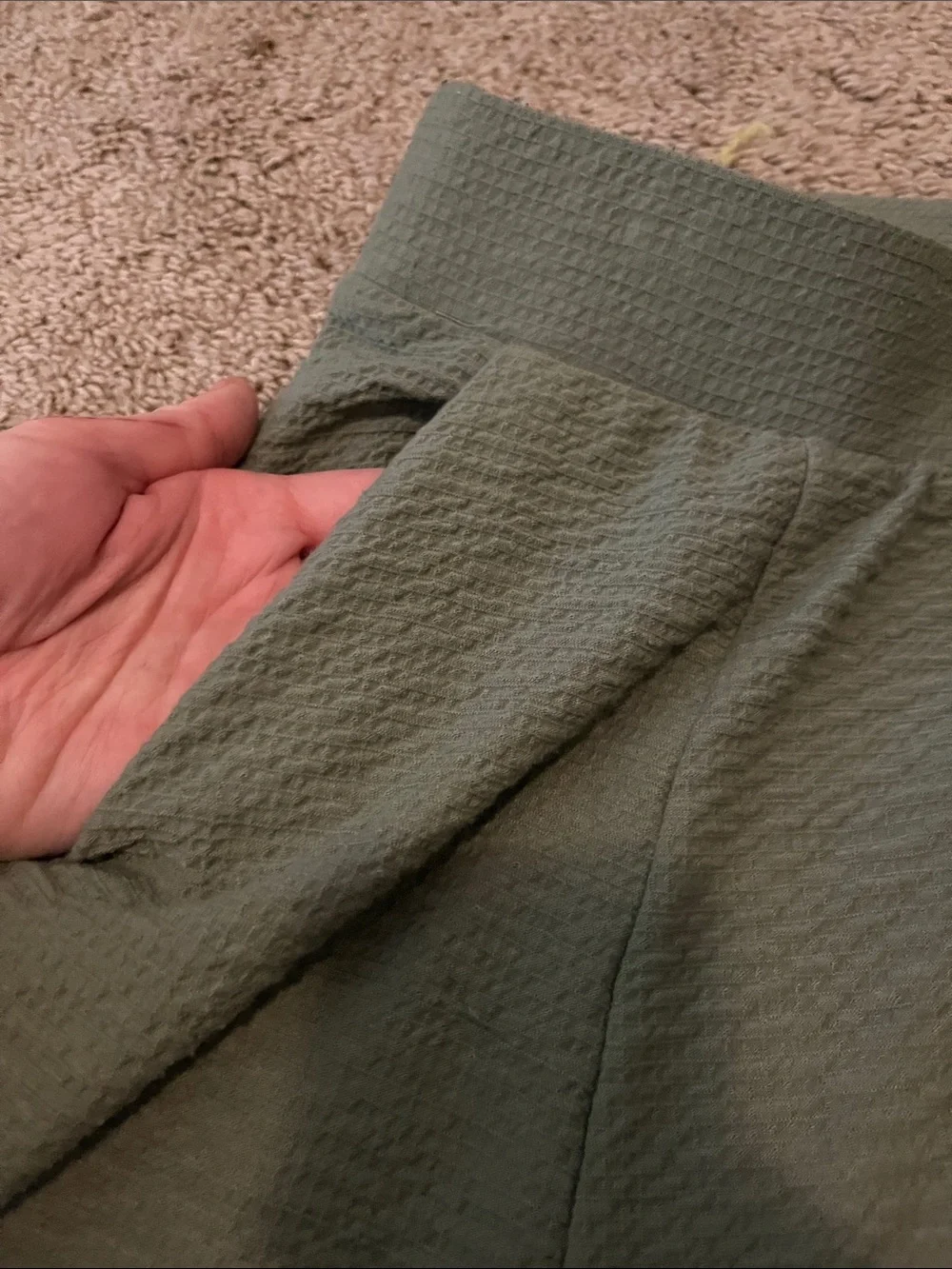 Torrid 00 green flare skirt buttons capsule layering